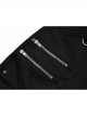 Heavy Industrial Punk Hem Slit Design Multi-Pocket Zipper Trim Sexy Mini Skirt
