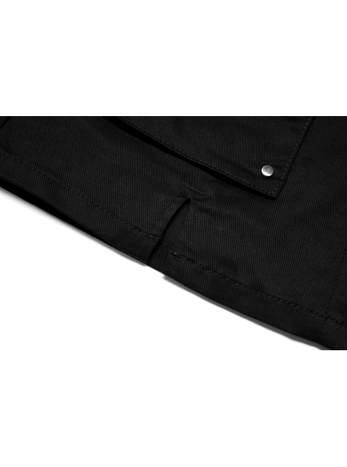 Heavy Industrial Punk Hem Slit Design Multi-Pocket Zipper Trim Sexy Mini Skirt
