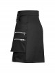 Heavy Industrial Punk Hem Slit Design Multi-Pocket Zipper Trim Sexy Mini Skirt