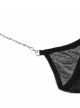 Dark Texture Mesh Fabric Dimensional Cut Open Hollow Design Metal Chain Halter Arm Sleeves