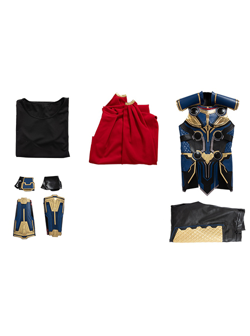 Thor Love And Thunder Thor Odinson Battle Suit Blue Version Halloween Cosplay Costume Set