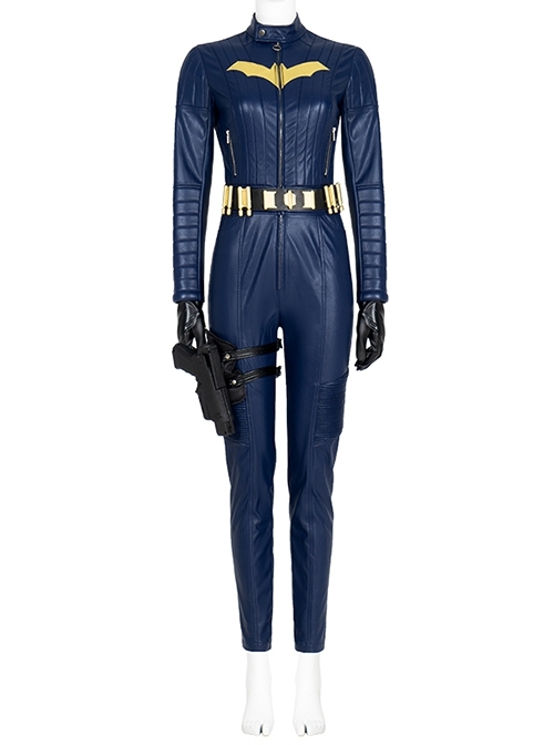DC Comics Batgirl Barbara Gordon Battle Suit Blue Version Halloween Cosplay Costume Bodysuit