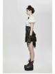 Black Steampunk Adjustable Slim Curly Grain Texture Composite Leather Corset