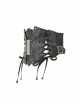 Black Steampunk Adjustable Slim Curly Grain Texture Composite Leather Corset