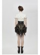 Black Steampunk Adjustable Slim Curly Grain Texture Composite Leather Corset
