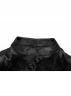 Black Punk Style Jacquard Cotton Fabric Improved Cheongsam Pointed Hem Drawstring Design Cheongsam Collar Long Sleeve Long Dress