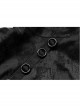 Black Punk Style Jacquard Cotton Fabric Improved Cheongsam Pointed Hem Drawstring Design Cheongsam Collar Long Sleeve Long Dress