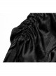 Black Punk Style Jacquard Cotton Fabric Improved Cheongsam Pointed Hem Drawstring Design Cheongsam Collar Long Sleeve Long Dress