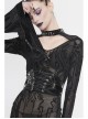 Punk Adjustable Imitation Leather Fan-shaped Lace Up Black Corset