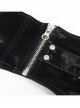 Punk Adjustable Imitation Leather Fan-shaped Lace Up Black Corset