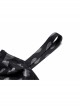 Heart Print Pattern Sexy Suspender Hollow Mesh Metal PU Buckle Bow Design Sleeveless Dress