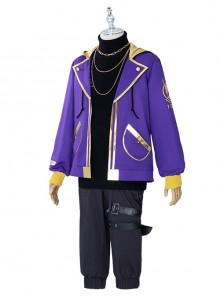 Vtuber Shoto Purple Jacket Outfit Halloween Cosplay Costume Full Set
