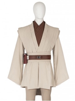 Star Wars Obi-Wan Kenobi Beige Suit Halloween Cosplay Costume Beige Outerwear