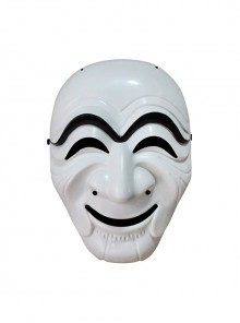White Weird Smile Big Nose La Casa De Papel Dali Same Paraghy Halloween Masquerade PVC Resin Mask
