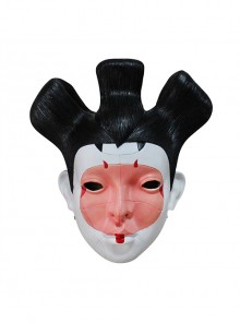 Halloween Hot Pot Shop Tattoo Shop Ghost in the Shell Japanese White Geisha Dress Up Haunted House Full Face Resin Mask