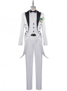Game Light And Night Sariel Anniversary Wedding Card Sealed With A Kiss Halloween Cosplay Costume White Suit Full Set