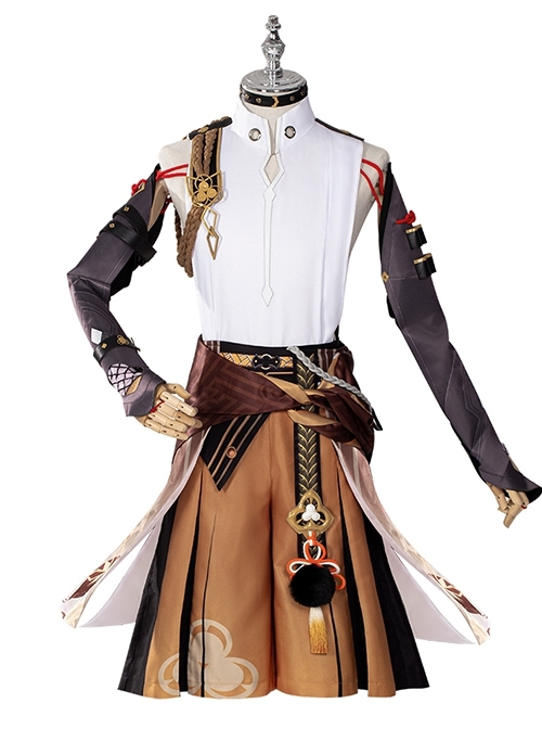 Game Genshin Impact Shikanoin Heizou Original Outfit Halloween Cosplay Costume Set