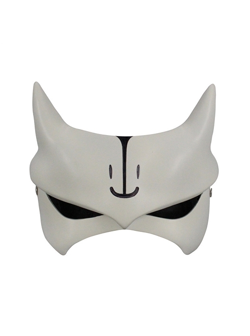 White Grim Cool Killer Fox Half Face Mask Halloween Stage Perform Adult Child  Resin Mask