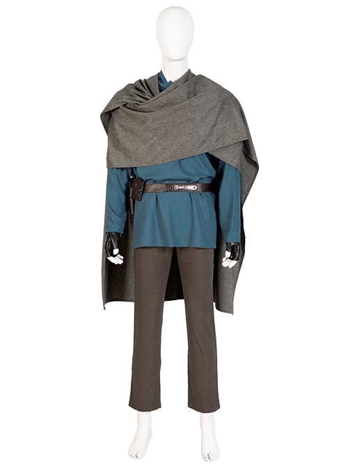TV Drama Obi-Wan Kenobi Blue Suit Halloween Cosplay Costume Set