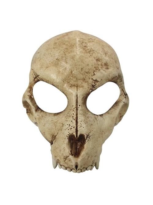 Wolf Skull Skeleton Modeling Halloween Party Haunted House Stage Performance Adult Horror Thriller Full Face Resin Mask