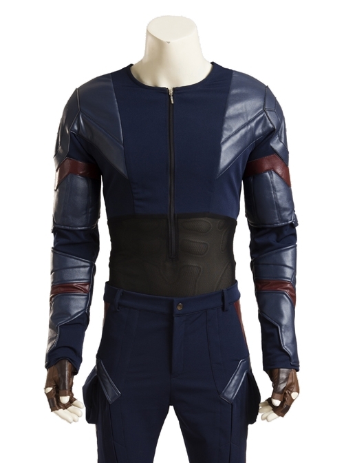 Captain America Civil War Captain America Cosplay Upgraded Version Costume Base Top