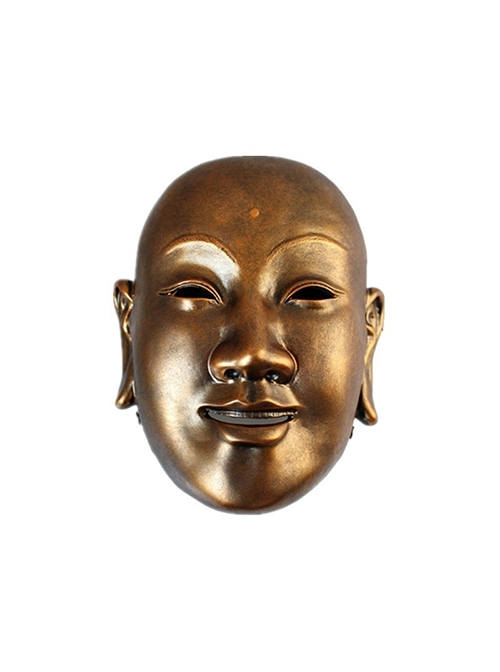Chinese Tang Monk Maitreya Buddha Modeling Mask Halloween Masquerade Adult Full Face Resin Mask