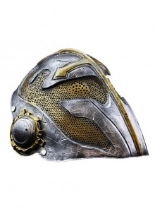 Knights Templar Helmet Modeling Silver Golden mask Halloween Masquerade Adult Full Face Resin Mask