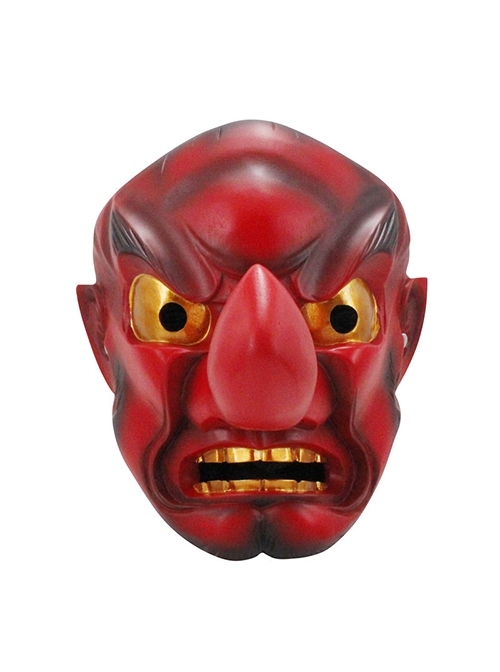 Big Long Nose Prajna Ghost Head Halloween Masquerade Cosplay Horror Exaggerated Full Face Resin Mask
