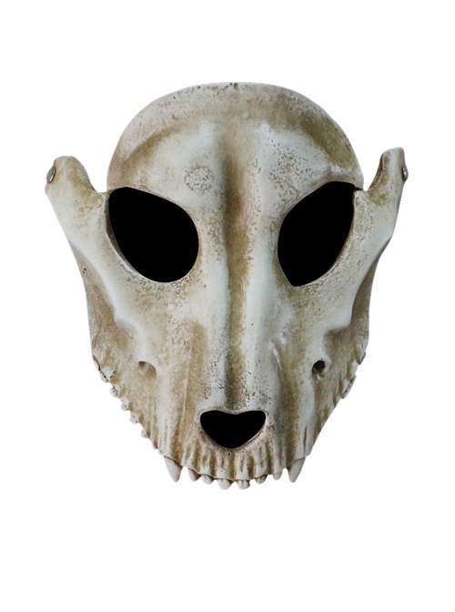 White Skull Beast Bone Halloween Trick Spoof Horror Adult Full Face Resin Mask