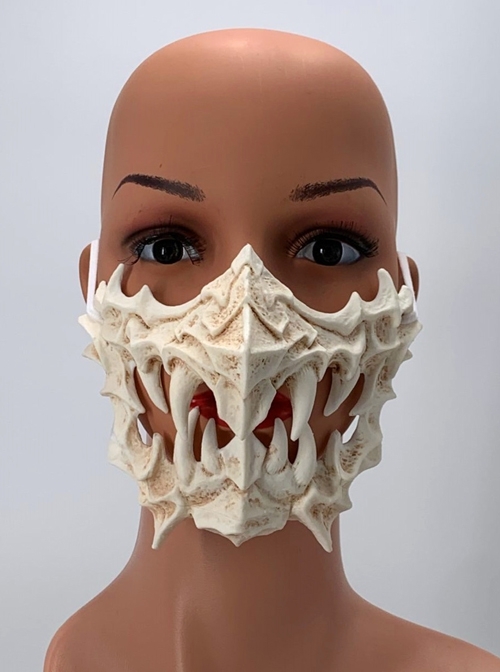 Crow Tengu Skull Mask God Devil Halloween Masquerade Haunted House Party Adult Half Face Resin Mask Style 3