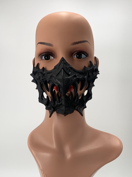 Crow Tengu Skull Mask God Devil Halloween Masquerade Haunted House Party Adult Half Face Resin Mask Style 3