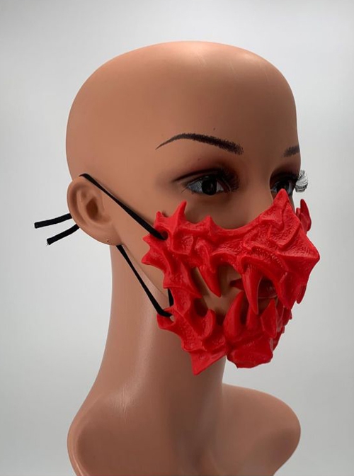 Crow Tengu Skull Mask God Devil Halloween Masquerade Haunted House Party Adult Half Face Resin Mask Style 3