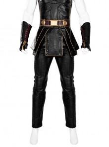 Thor Love And Thunder Thor Odinson Battle Suit Fur Collar Version Halloween Cosplay Costume Black Trousers