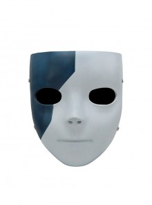 Suspense Game SallyFace Sal Same Paragraph Horror White Mask Halloween Prom Party Adult Full Face Resin Mask