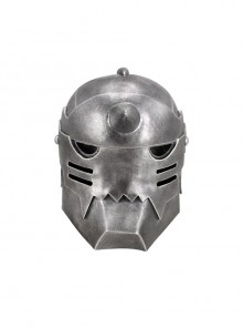 Grim Metal Warrior Silver Overhead Pointed Horn Helmet Mask Halloween Masquerade Adult Full Face Resin Mask