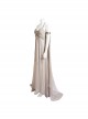 Game Of Thrones Dragon Mother Daenerys Targaryen Cosplay Costume Gray Halter Long Dress