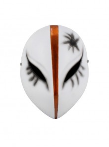 Pink Black Eye Shadow Nine-Tailed White Fox Mask Halloween Party Prom Masquerade Adult Full Face Resin Mask