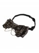 Brown-crackled Steampunk Adjustable Metal Decorative Bow Tie