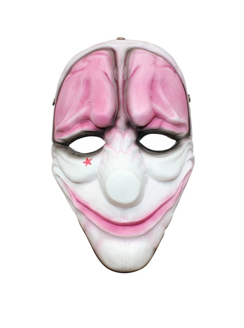 Payday 2 Horror Red Head Robber Resin Mask Halloween Stage Performance Haunted House Demon Clown Full Face Mask