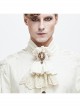 White Steampunk Dark Jacquard Lace Bow Tie