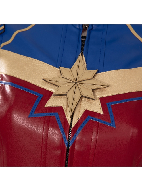 TV Drama Ms Marvel Kamala Khan Battle Suit Halloween Cosplay Costume Jacket And Shoulder Guards