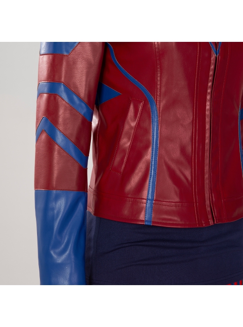 TV Drama Ms Marvel Kamala Khan Battle Suit Halloween Cosplay Costume Jacket And Shoulder Guards