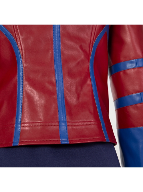 TV Drama Ms Marvel Kamala Khan Battle Suit Halloween Cosplay Costume Jacket And Shoulder Guards