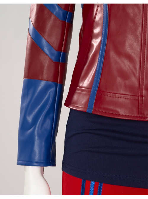 TV Drama Ms Marvel Kamala Khan Battle Suit Halloween Cosplay Costume Jacket And Shoulder Guards