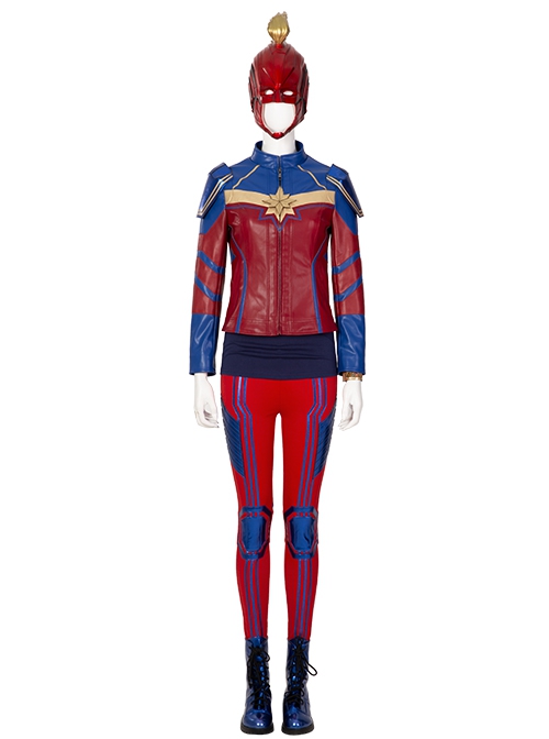 TV Drama Ms Marvel Kamala Khan Battle Suit Halloween Cosplay Costume Jacket And Shoulder Guards