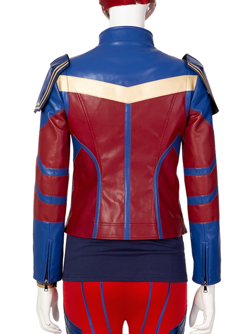TV Drama Ms Marvel Kamala Khan Battle Suit Halloween Cosplay Costume Jacket And Shoulder Guards