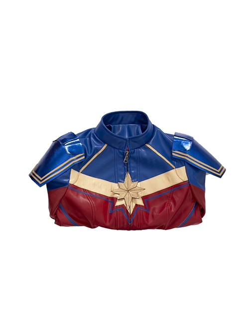 TV Drama Ms Marvel Kamala Khan Battle Suit Halloween Cosplay Costume Jacket And Shoulder Guards