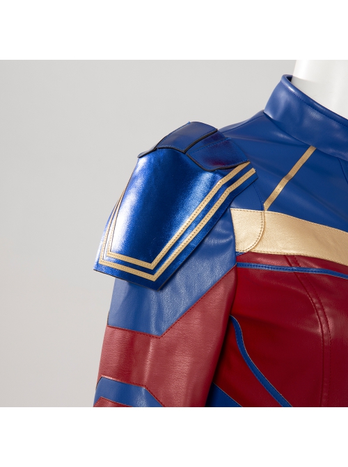 TV Drama Ms Marvel Kamala Khan Battle Suit Halloween Cosplay Costume Jacket And Shoulder Guards