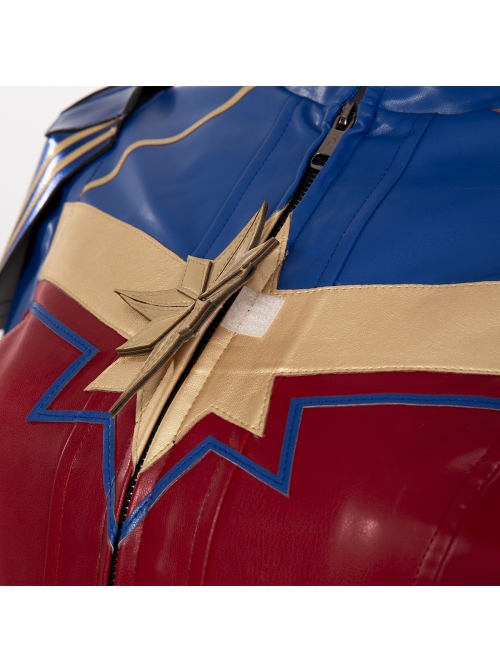 TV Drama Ms Marvel Kamala Khan Battle Suit Halloween Cosplay Costume Jacket And Shoulder Guards