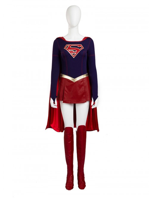 Supergirl Kara Zor-El Halloween Cosplay Costume Full Set